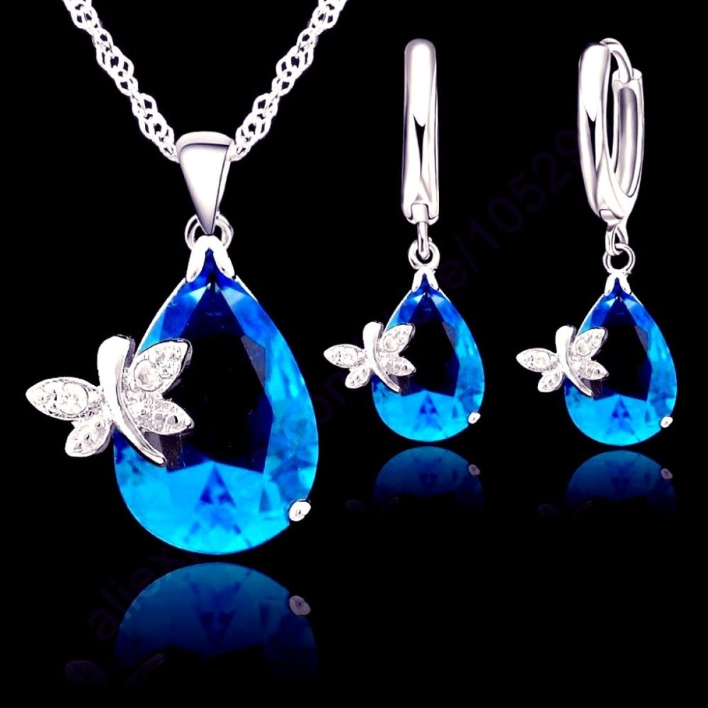 Austrian crystal jewelry in sterling silver 925